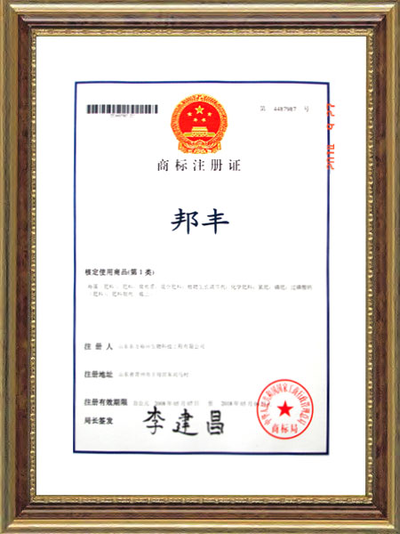 商標(biāo)注冊(cè)證--邦豐